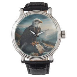 Adelaar op Rocky Terrain Horloge