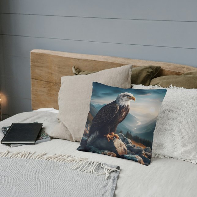 Adelaar op rotsachtig terrein kussen (Creator heeft geüpload)