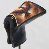 Adelaar op Vuur Putter Golf Hoofddeksel Golfheadcover (3/4 voorkant)