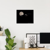 Adelaar over de maan poster (Thuiskantoor)