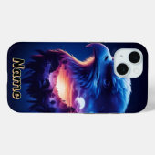 Adelaar overgoten met mystiek landschap bij zonson Case-Mate iPhone case (Achterkant (horizontaal))