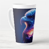 Adelaar overladen met mystiek zonsonderganglandsch latte mok (Linkerhoek)