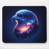 Adelaar overladen met mystiek zonsonderganglandsch muismat (Voorkant)