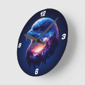 Adelaar overladen met mystiek zonsonderganglandsch ronde klok (Hoek)