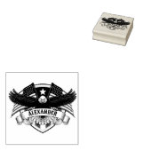Adelaar Patriottische Patch Rubberstempel (Gestempeld)