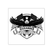 Adelaar Patriottische Patch Rubberstempel (Afrduk)