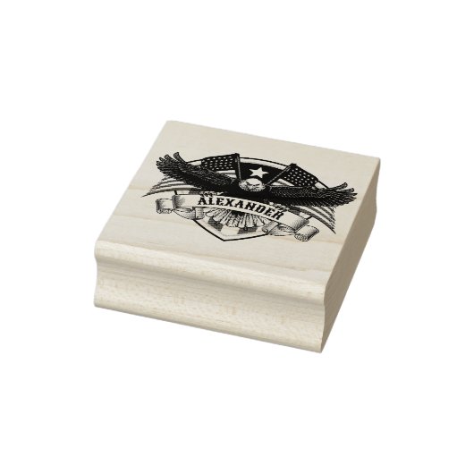 Adelaar Patriottische Patch Rubberstempel (Stempel)