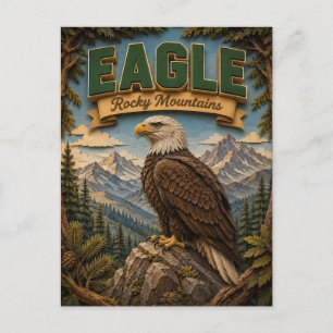 Adelaar Rocky Mountains POPCUT Briefkaart