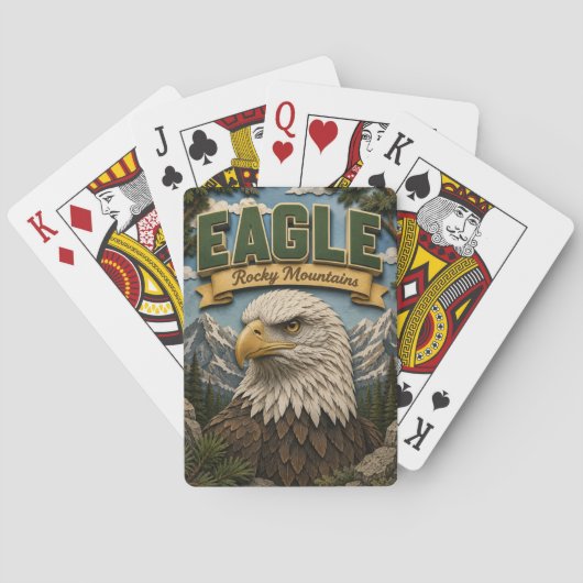 Adelaar Rocky Mountains POPCUT Pokerkaarten (Achterkant)