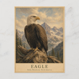 Adelaar Rocky Mountains VINTAGE Briefkaart