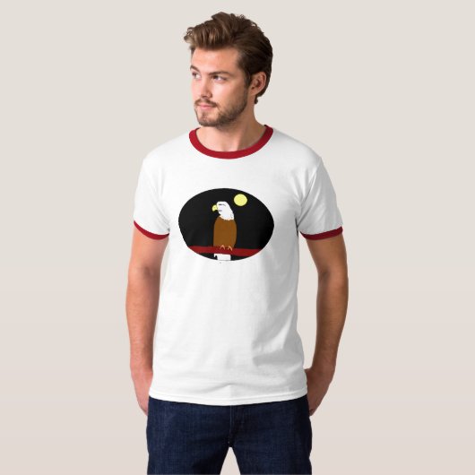 Adelaar 's Nachts Ring T-Shirt (Voorkant volledig)