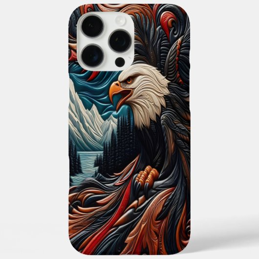 Adelaar Schitterend Leer-achtig Kunstwerk Case-Mate iPhone Case (Achterkant)