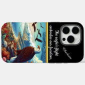 Adelaar stijgt boven zonsondergang aan de kust Case-Mate iPhone case (Achterkant (horizontaal))