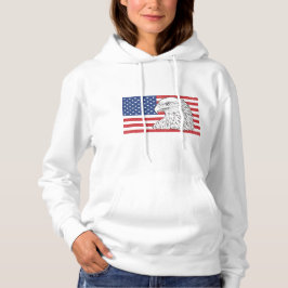 Adelaar stijgt met Amerikaanse vlag Hoodie