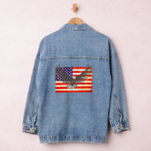 Adelaar tekening op US vlag Denim Jas Jacket (Hangar)