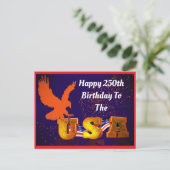 Adelaar USA 250e verjaardag briefkaart (Staand voorkant)