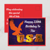 Adelaar USA 250e verjaardag briefkaart (Voorkant / Achterkant)