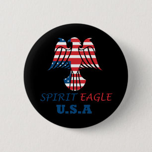 Adelaar USA vlag geest Ronde Button 5,7 Cm