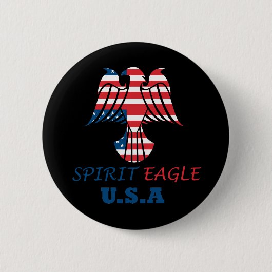 Adelaar USA vlag geest Ronde Button 5,7 Cm (Voorkant)