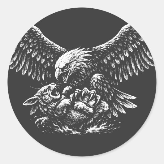 Adelaar van As door BurnsInHell Ronde Sticker (Voorkant)