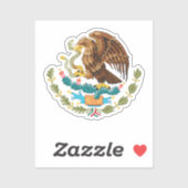Adelaar van de Mexicaanse vlag Sticker (Vel)