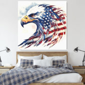 Adelaar van de Vrijheid Canvas Afdruk (Insitu (Slaapkamer))