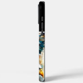 Adelaar-versierde Afrikaanse krijger, AI-kunst Case-Mate iPhone Case (Achterkant / Links)