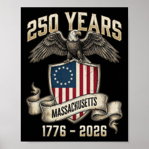 Adelaar Vlag 250 Jaar 1776-2026 250ste Verjaardag Poster