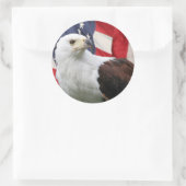 Adelaar & Vlag Ronde Sticker (Tas)