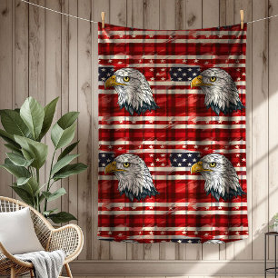 Adelaar & Vlag Worp Vier Amerika met Gemak Fleece Deken