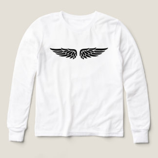 Adelaar vleugel print zwart Kinderen T-shirt met l