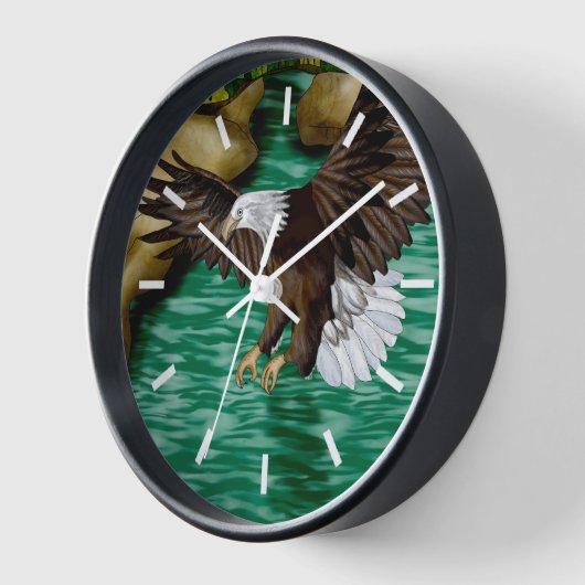 Adelaar Vliegen over rivier en bergen (Hoek)