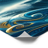 Adelaar vliegt over de oceaan poster (Hoek)