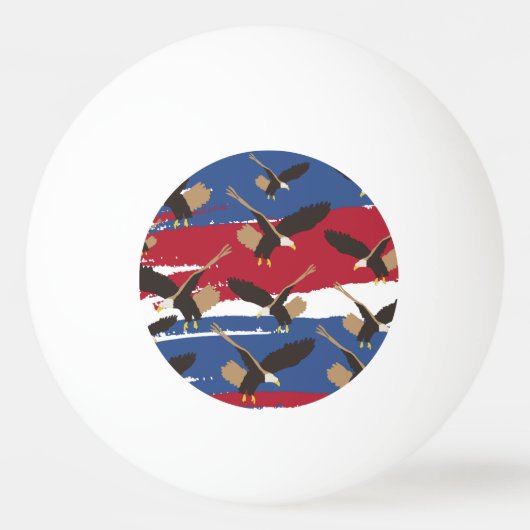 Adelaar Vogel VS Patriottische Amerikaanse Vlag Pingpongbal (Voorkant)