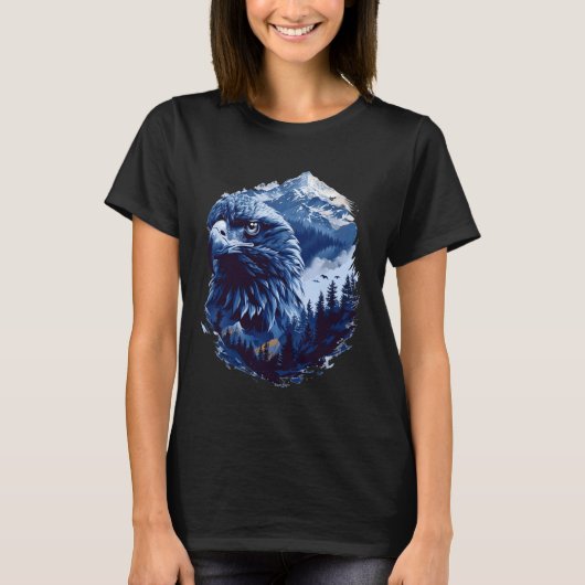 Adelaar voor Moon Mountain en Forest Wild Bi T-shirt (Voorkant)