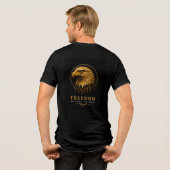 Adelaar Vrijheid Motiverend Dier 🦅 Tri-Blend Shirt (Achterkant volledig)