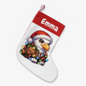 Adelaar Vrolijk Kerstmis Winter Dieren Schattigee Kleine Kerstsok (Voorkant (Hangend))