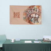 Adelaar - Vrouw - Wolf - waterverf kunst 1 - Fan F Spandoek (Beurs)