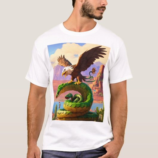 Adelaar vs slang op de berg" t-shirt (Voorkant)