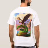 Adelaar vs slang op de berg" t-shirt (Achterkant)