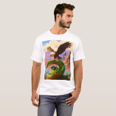 Adelaar vs slang op de berg" t-shirt (Voorkant volledig)