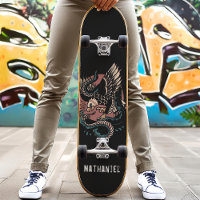 Adelaar Vs Slang Retro Tattoo Stijl Aangepaste Naa