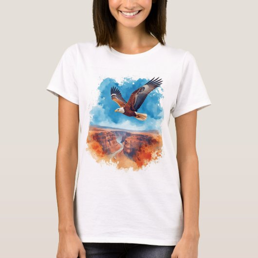 Adelaar zweeft boven de canyon t-shirt (Voorkant)