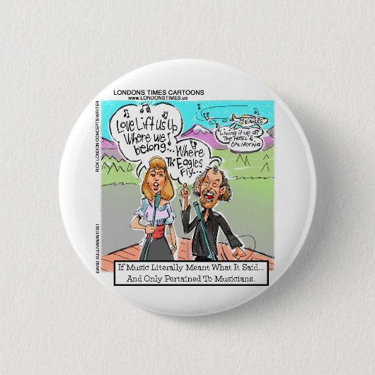 Adelaars vliegen? Grappige mokken T-shirts Kaarten Ronde Button 5,7 Cm (Voorkant)