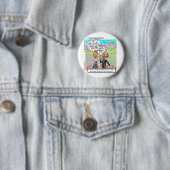 Adelaars vliegen? Grappige mokken T-shirts Kaarten Ronde Button 5,7 Cm (In situ)