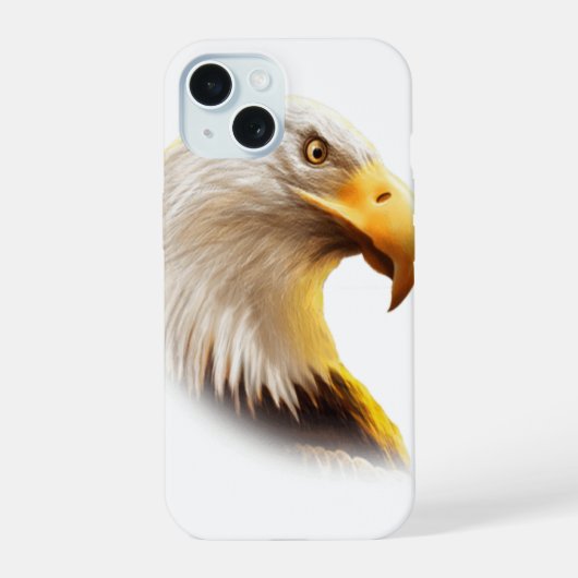 Adelaarsgezicht iPhone 15 case (Achterkant)