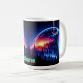 Adelaarsilhouet met Forest Sunset Koffiemok (Voorkant rechts)