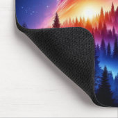 Adelaarsilhouet met Forest Sunset Muismat (Hoek)