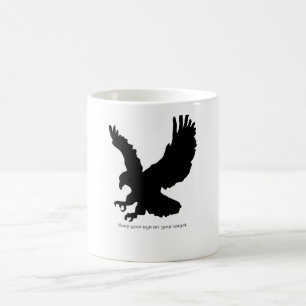 Adelaarsilhouet Motivatie Houd Je Oog op Jou Koffiemok