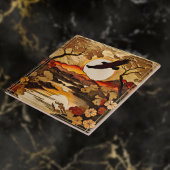 Adelaarsilhouet over Sunset Mountains en Valley Tegeltje